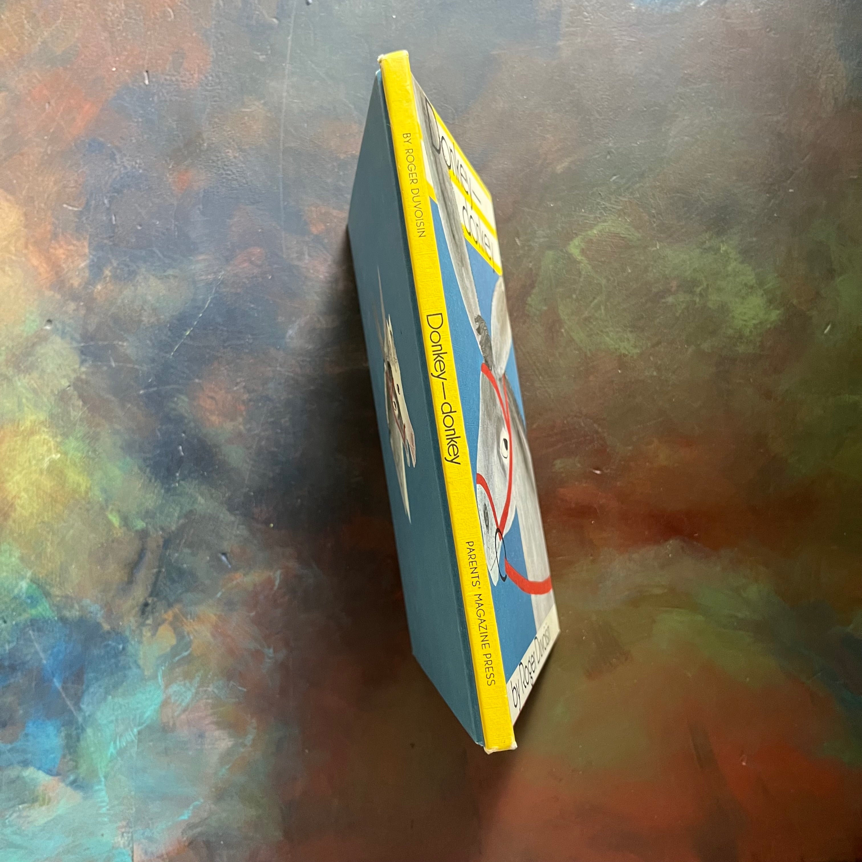 Donkey-Donkey Written & illustrated by Roger Duvoisin-Parent's Magazine Press Edition-vintage children's picture book-view of the spine