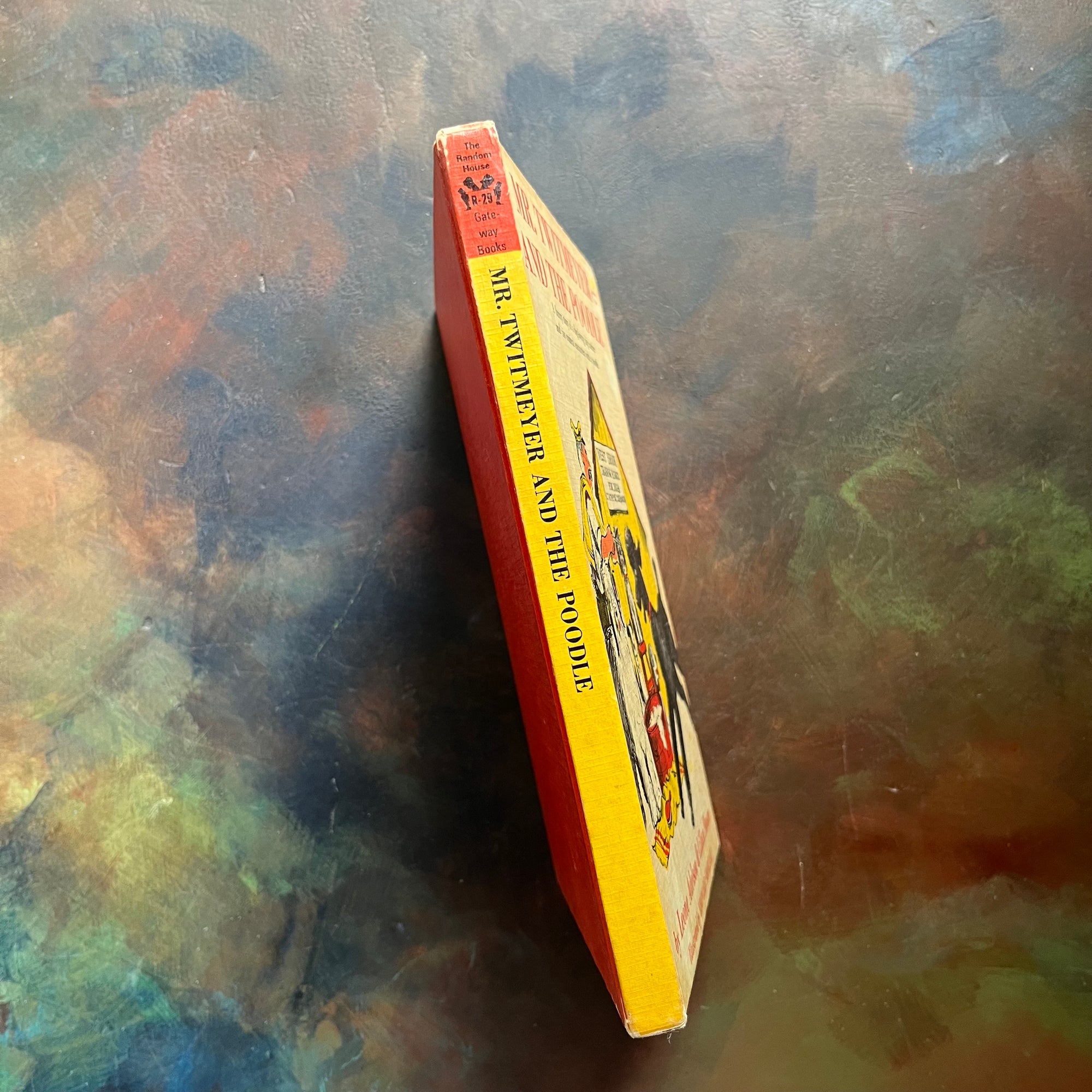 Mr. Twitmeyer and the Poodle by Leone Adelson & Lilian Moore-vintage children's beginner chapter book-The Random House Gateway Books-view of the spine