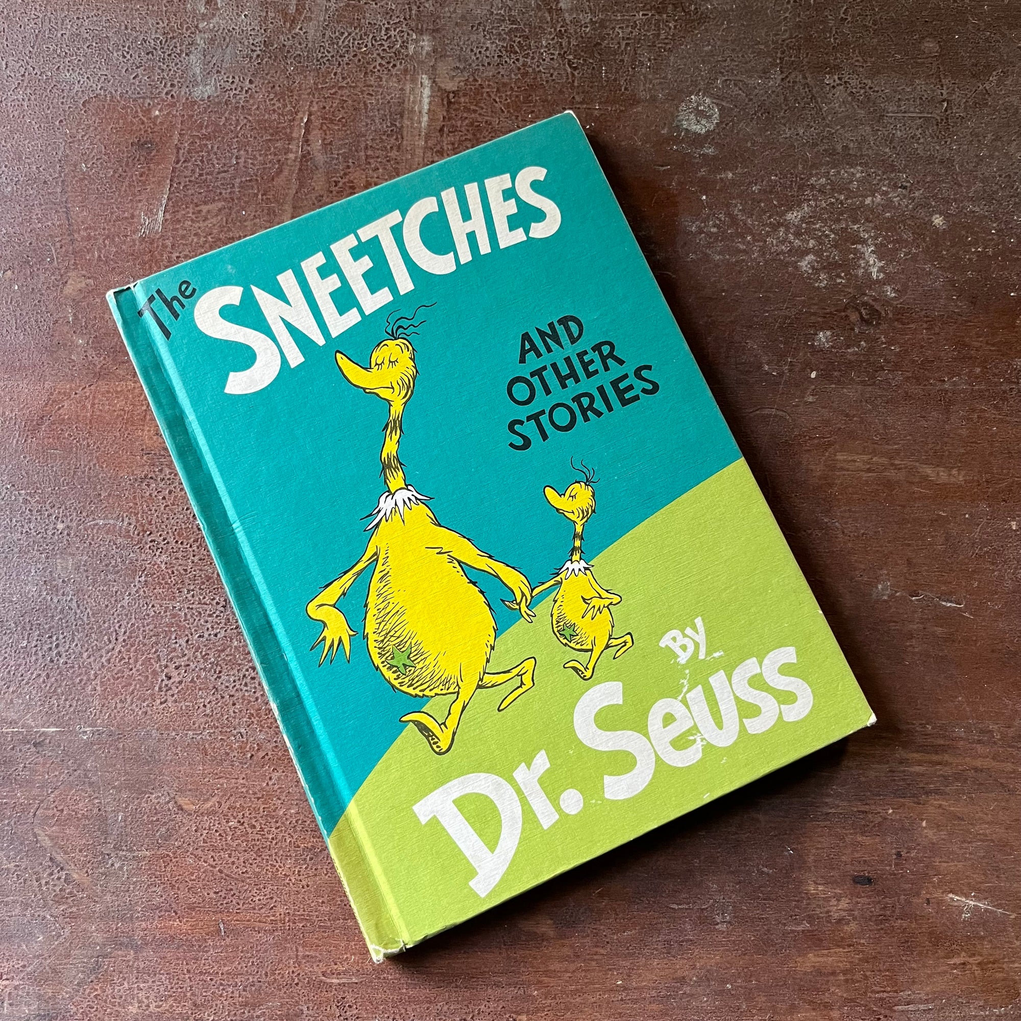 vintage children's picture book, Weekly Reader Book, Theodor Seuss Geisel - The Sneetches & Other Stories written & illustration by Dr. Seuss - view of the front cover