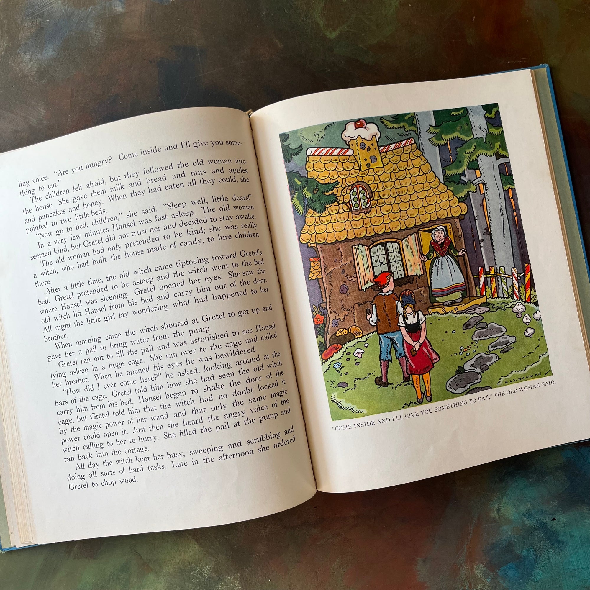 Tales from Storyland Edited by Watty Piper with illustrations by George & Doris Hauman-folktales for children-classic folk tales from around the world-vintage stories for children-view of the full-page, full-color illustrations