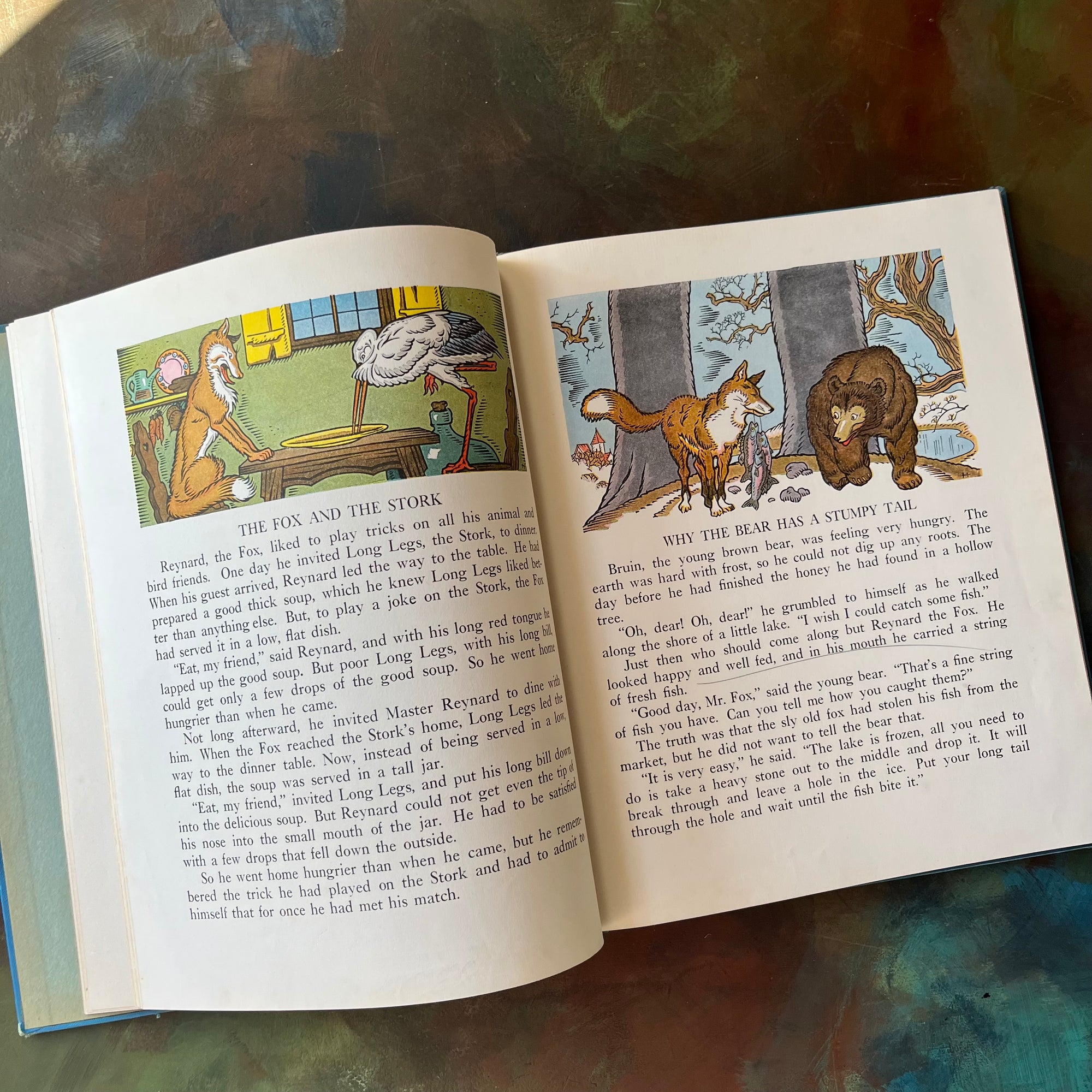 Tales from Storyland Edited by Watty Piper with illustrations by George & Doris Hauman-folktales for children-classic folk tales from around the world-vintage stories for children-view of the colorful illustrations