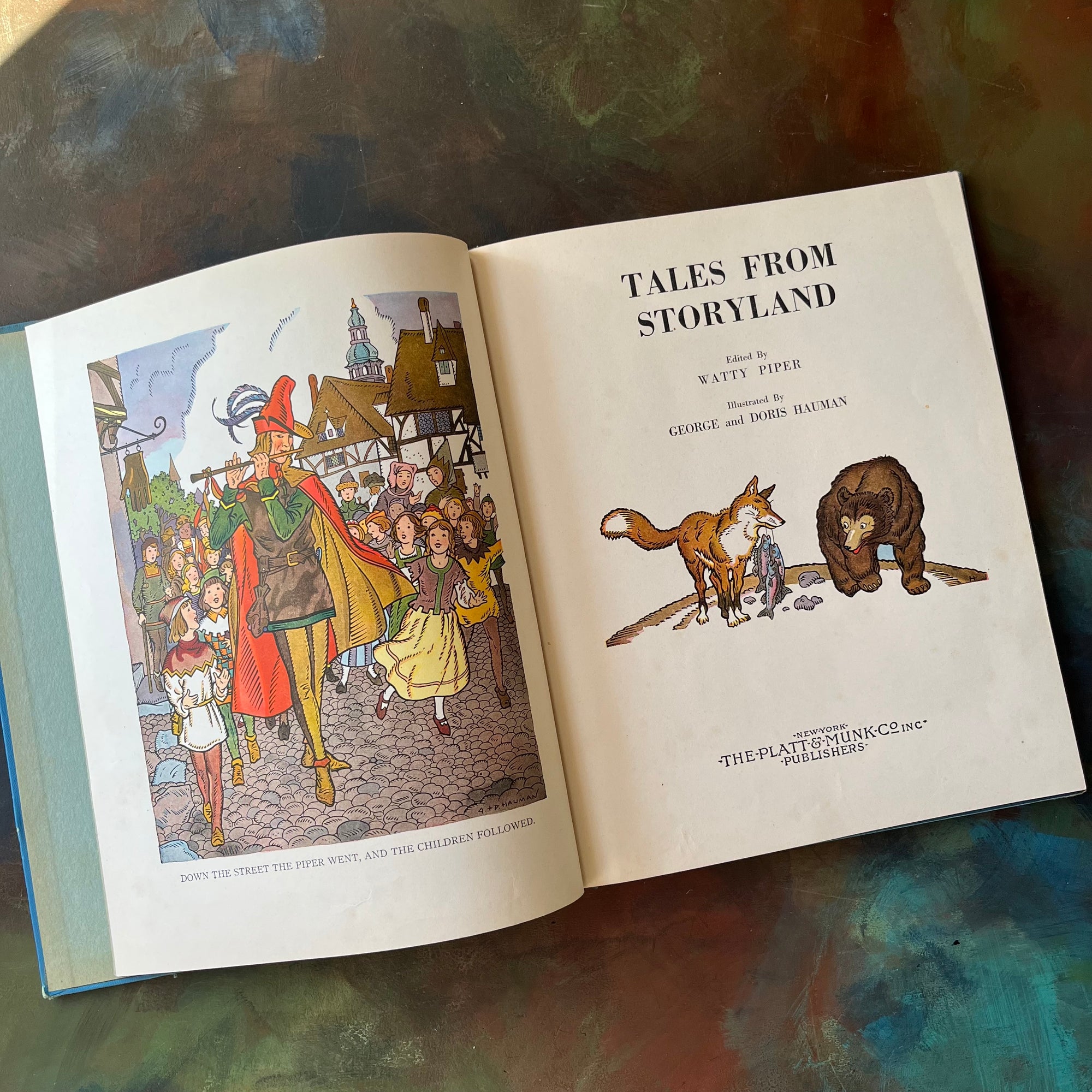 Tales from Storyland Edited by Watty Piper with illustrations by George & Doris Hauman-folktales for children-classic folk tales from around the world-vintage stories for children-view of the title page & frontispiece