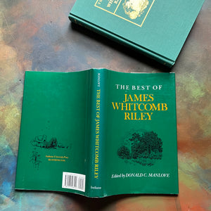 The Best of James Whitcomb Riley Edited by Donald C. Manlove-vintage poetry book-vintage biography-view of the front & back covers of the dust jacket