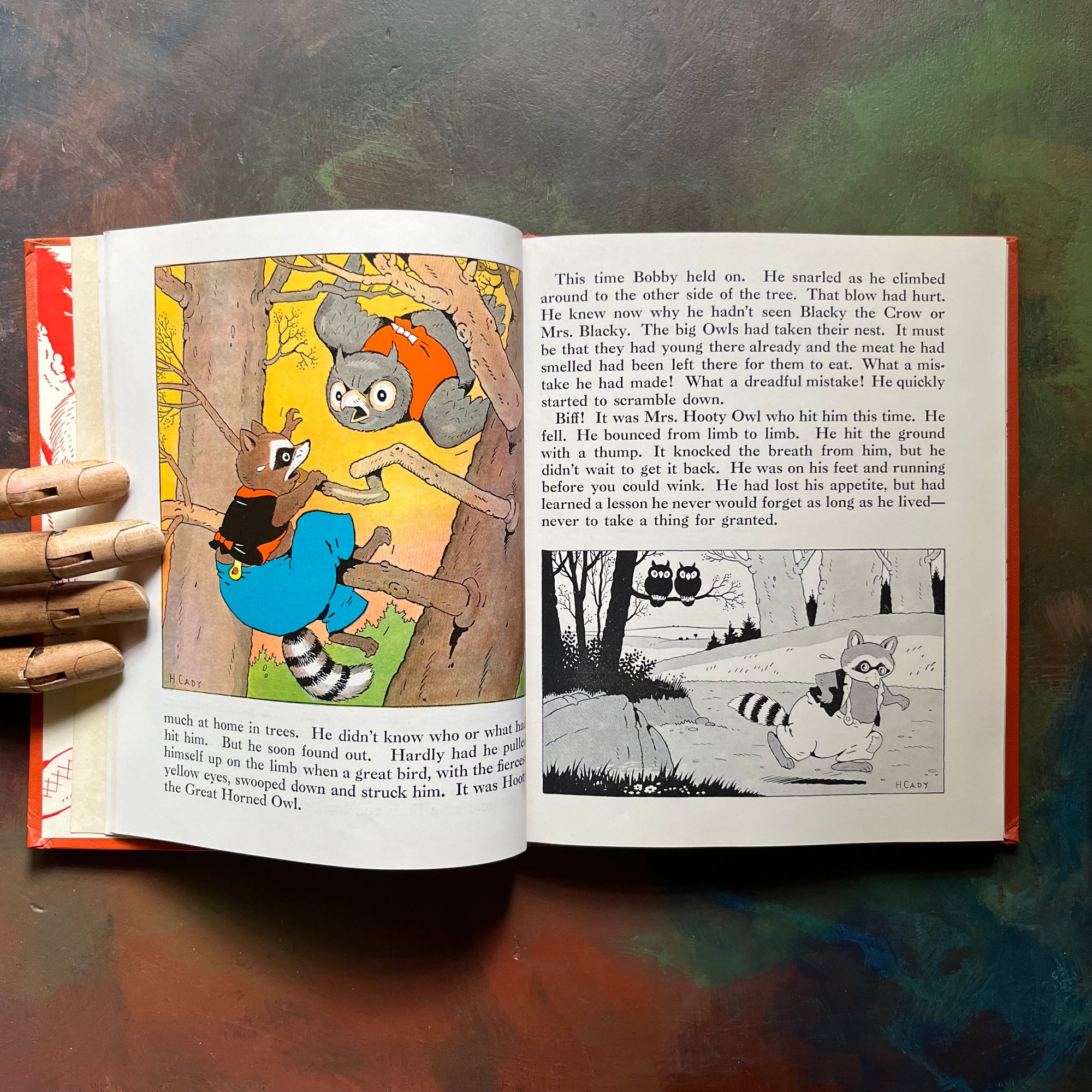 Thornton Burgess Animal Stories illustrated by Harrison Cady-1942-vintage children's storybook-view of the color & black & white illustrations