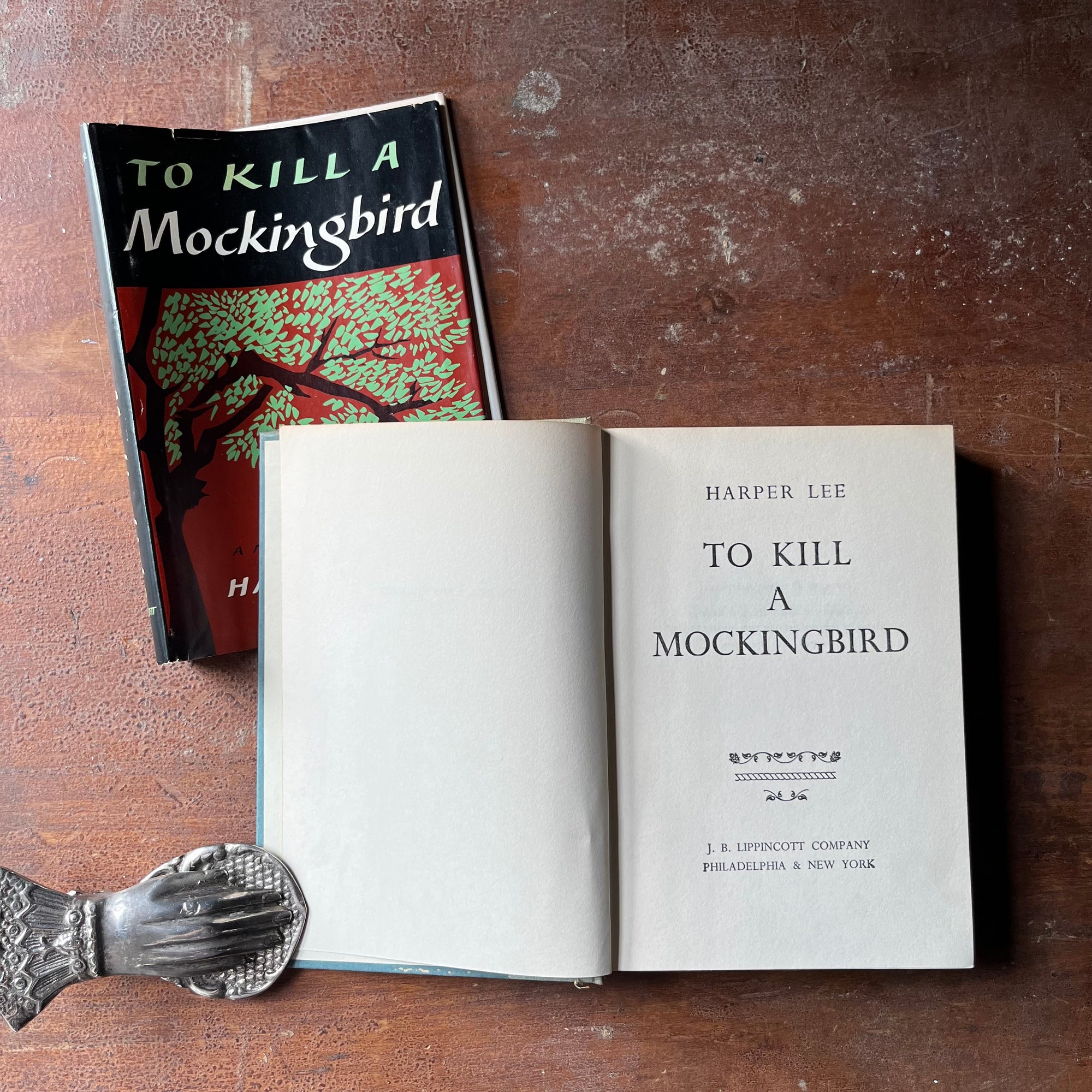 classic American Novel, Pulitzer Prize Novel - To Kill A Mockingbird by Harper Lee-1960 First Edition, 7th Printing - view of the title page