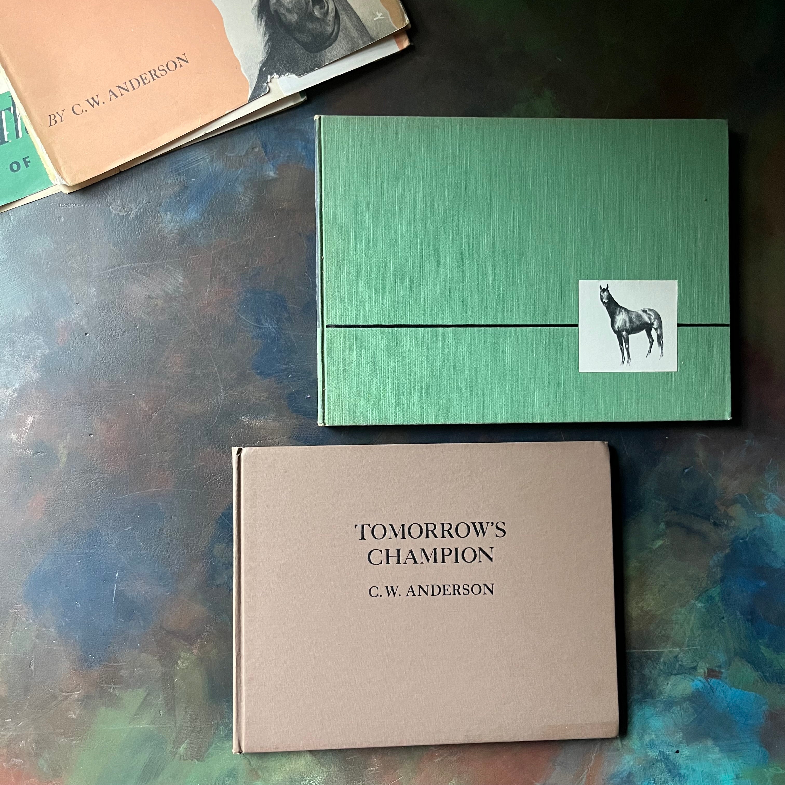 Tomorrow's Champion-Deep Through the Heart-written and illustrated by C. W. Anderson-vintage horse books-thoroughbred books-collectible horse books-signed by Artist Charles Hargens - view of the front covers