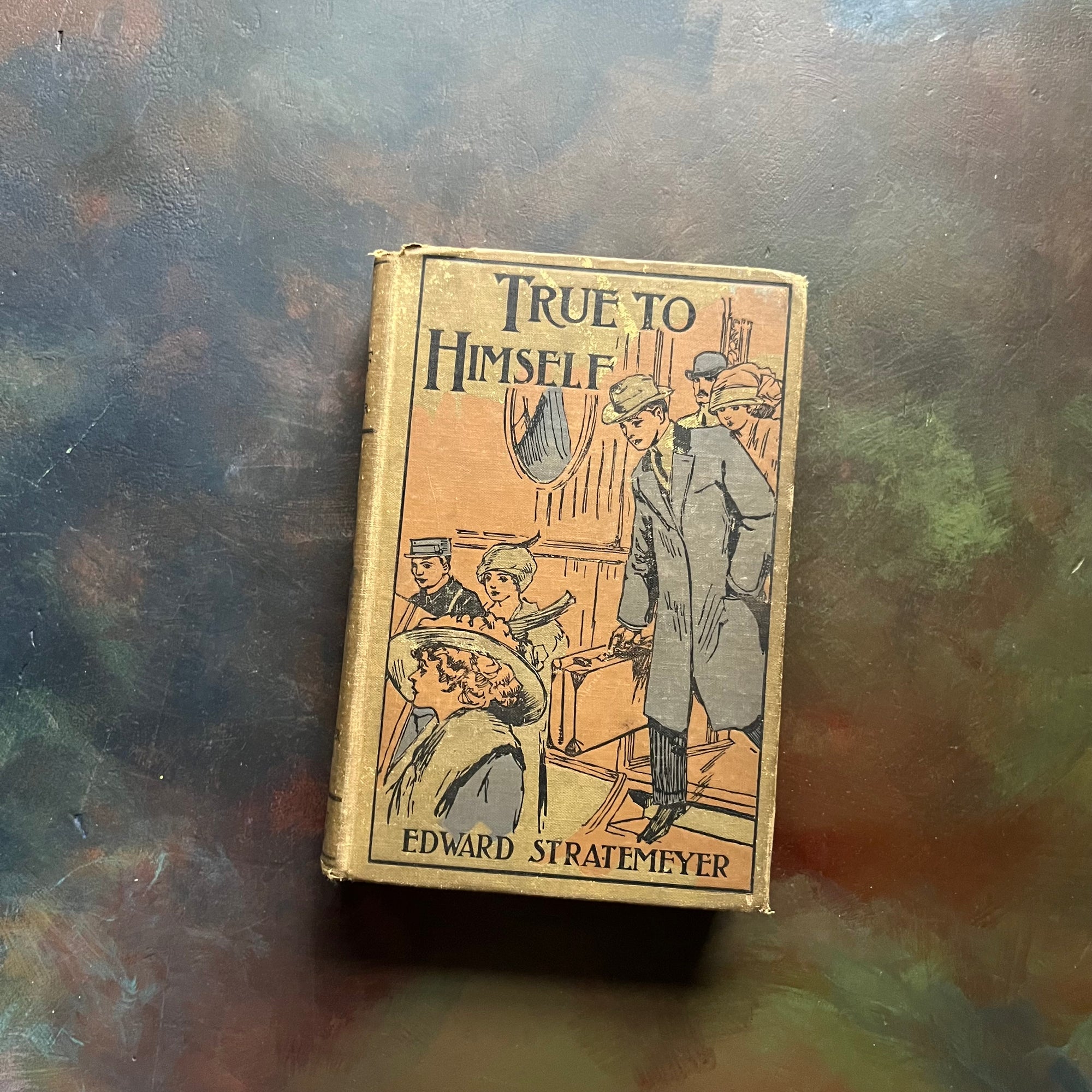 True to Himself by Edward Stratemeyer-A Stratemeyer Popular Series Book-Antique Children's Chapter Book-view of the front cover