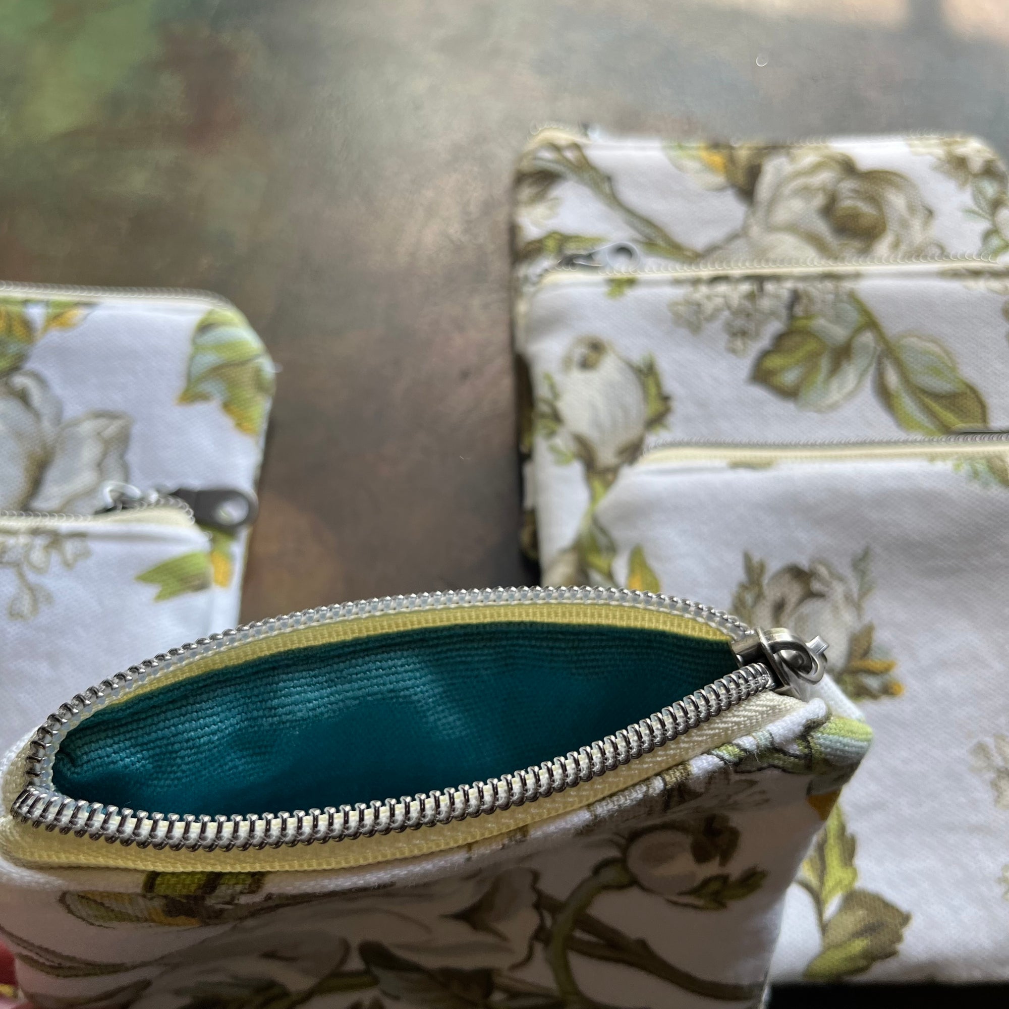 Coin Purse/Pouch - Small Wallet - Made from Vintage Tablecloth & Linens