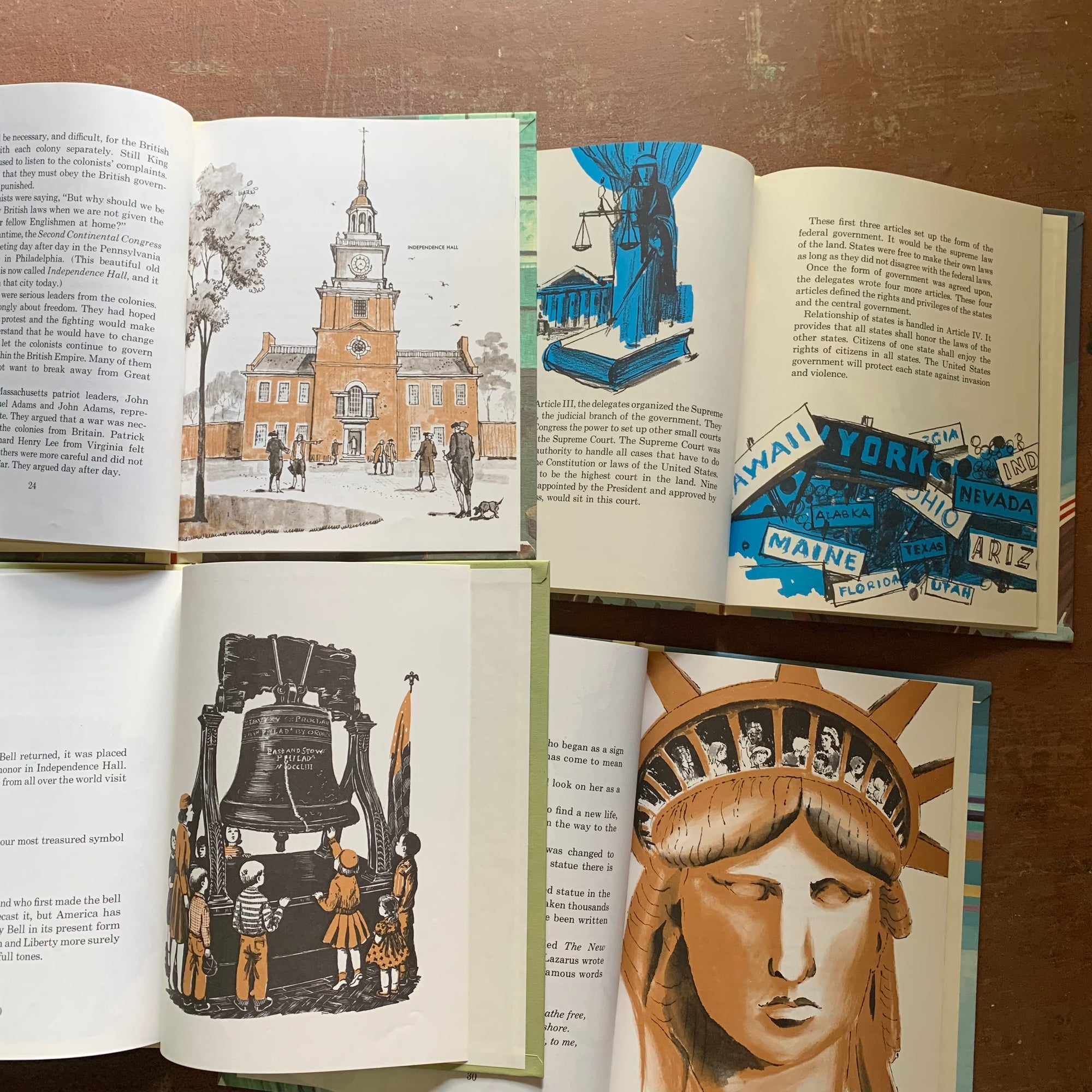 Cornerstones of Freedom Vintage Children's History Books - Illustrations