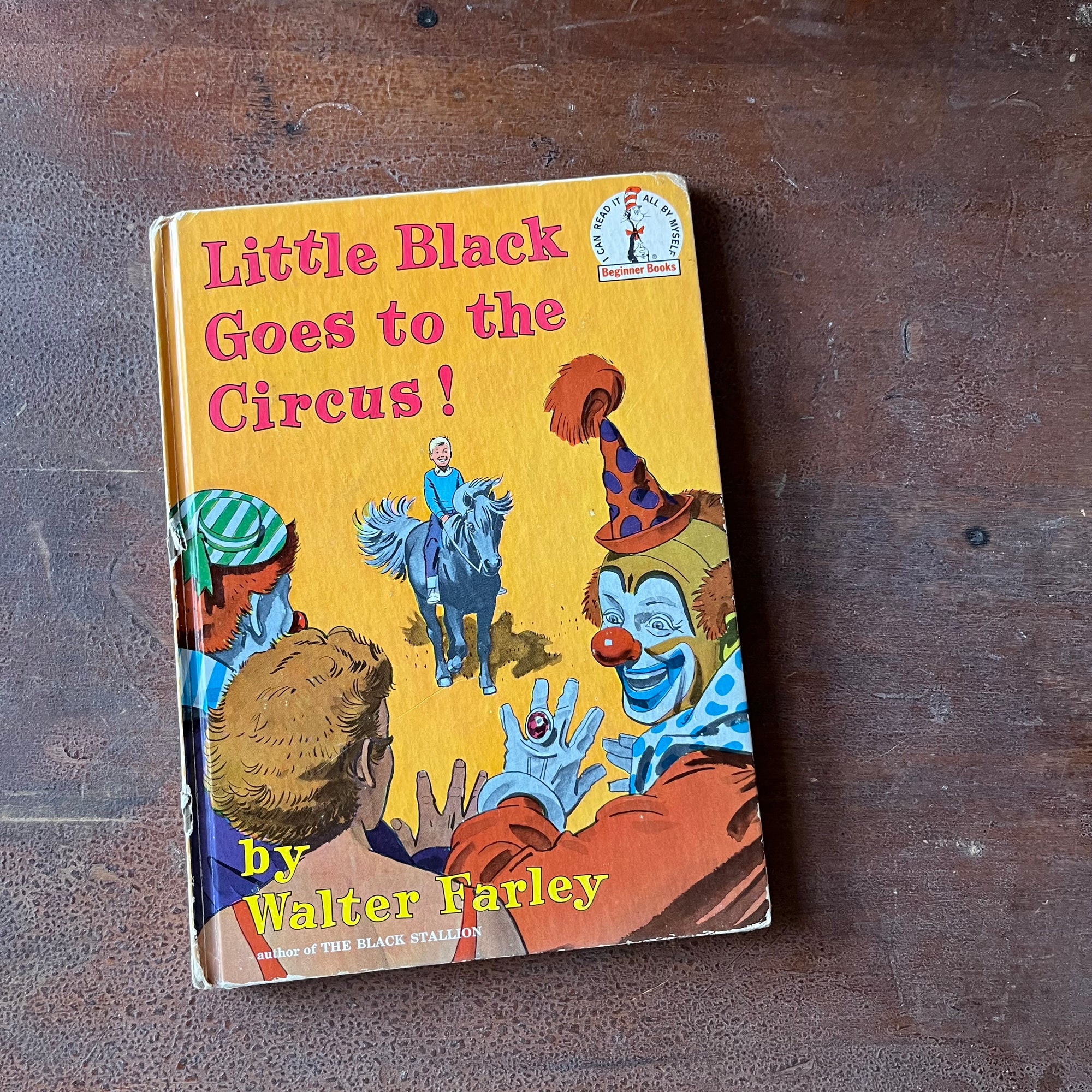 Log Cabin Vintage - vintage children's book, children's book, picture book, I Can Read It All By Myself Beginner Books – Little Black Goes to the Circus by Walter Farley with illustrations by James Schucker - view of the front cover
