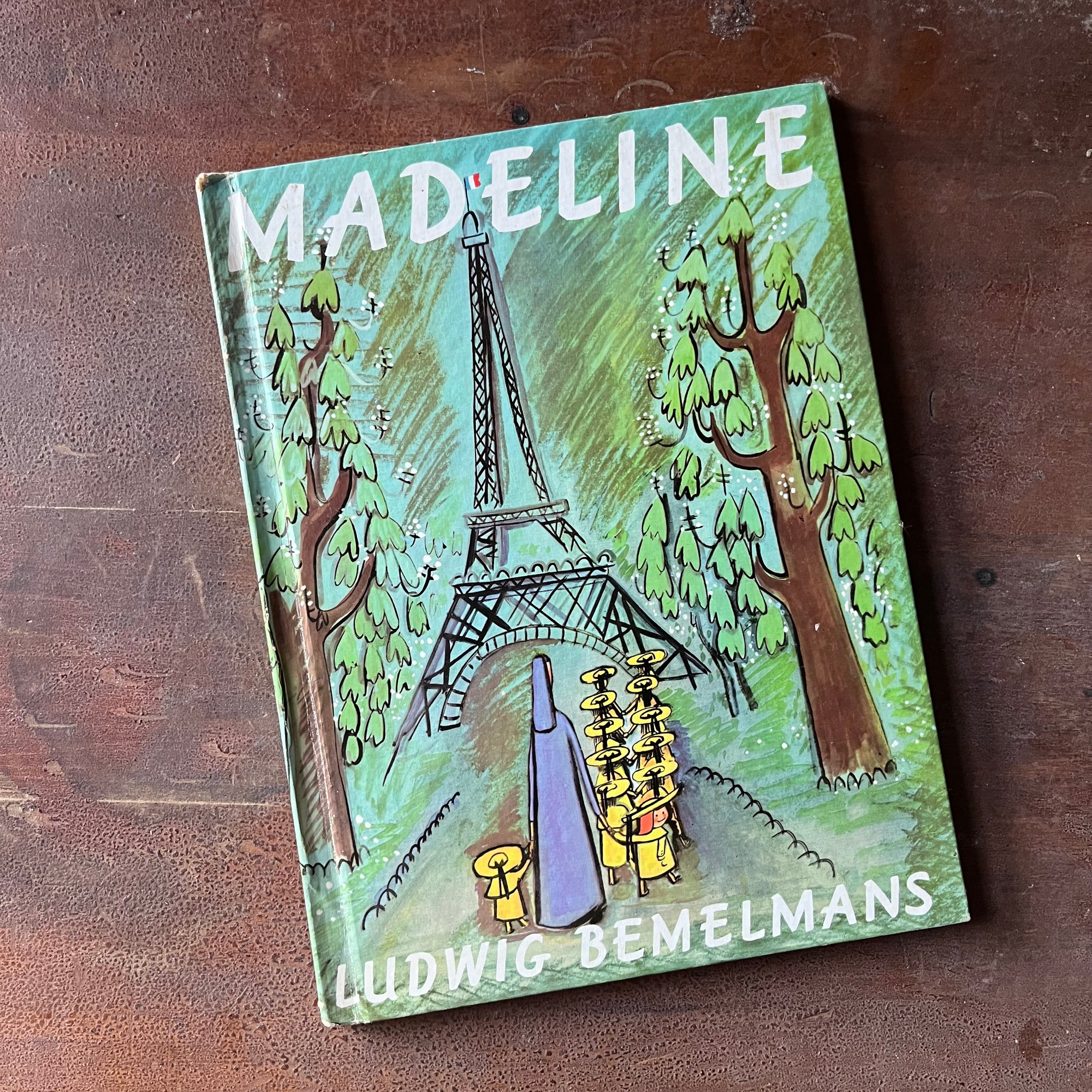 Log Cabin Vintage - children's books, vintage children's book, picture book - Madeline by Ludwig Bemelmans a 1967 Hard Cover Edition- view of the front cover