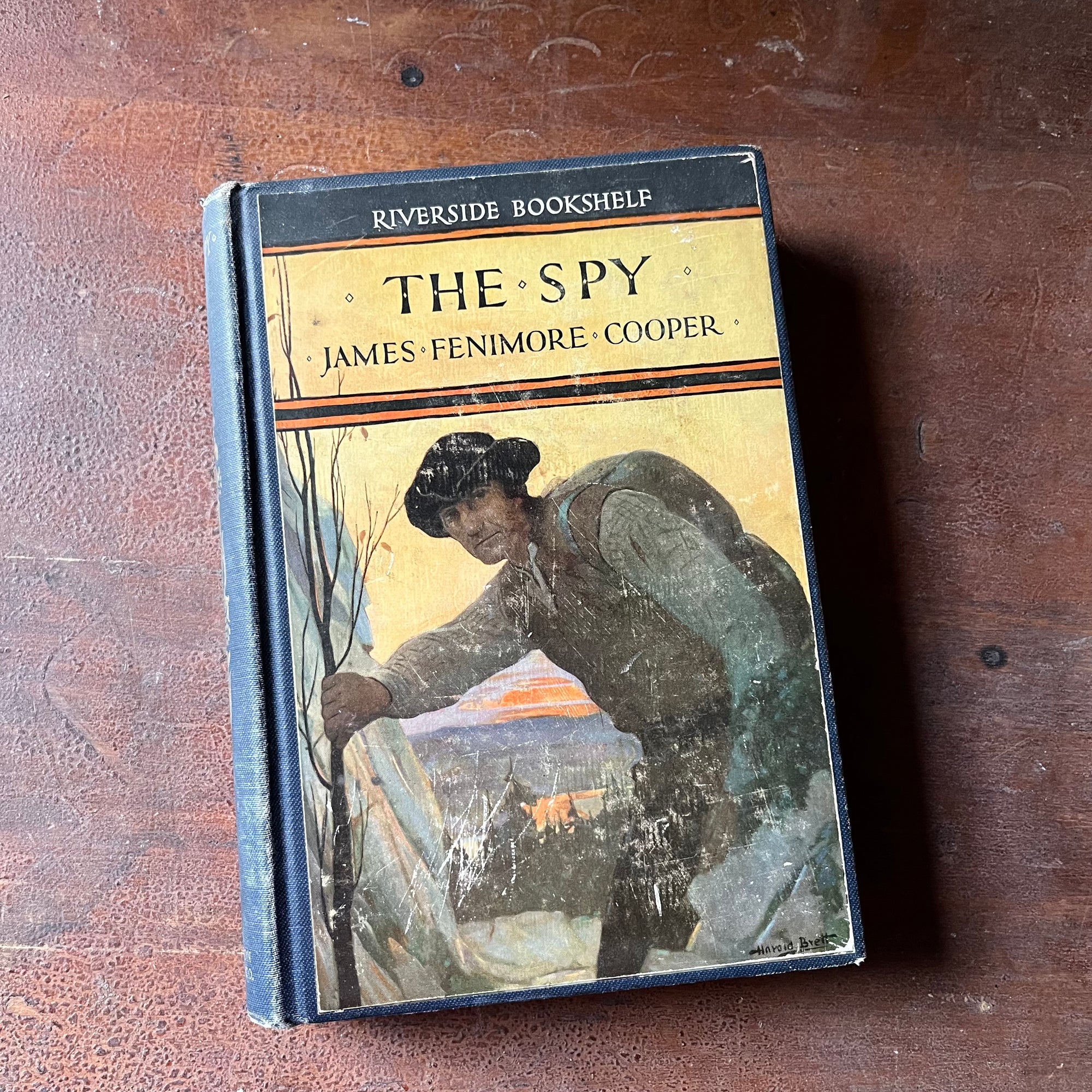 The Spy by James Fenimore Cooper - a 1924 Riverside Bookshelf Edition - view of the front cover
