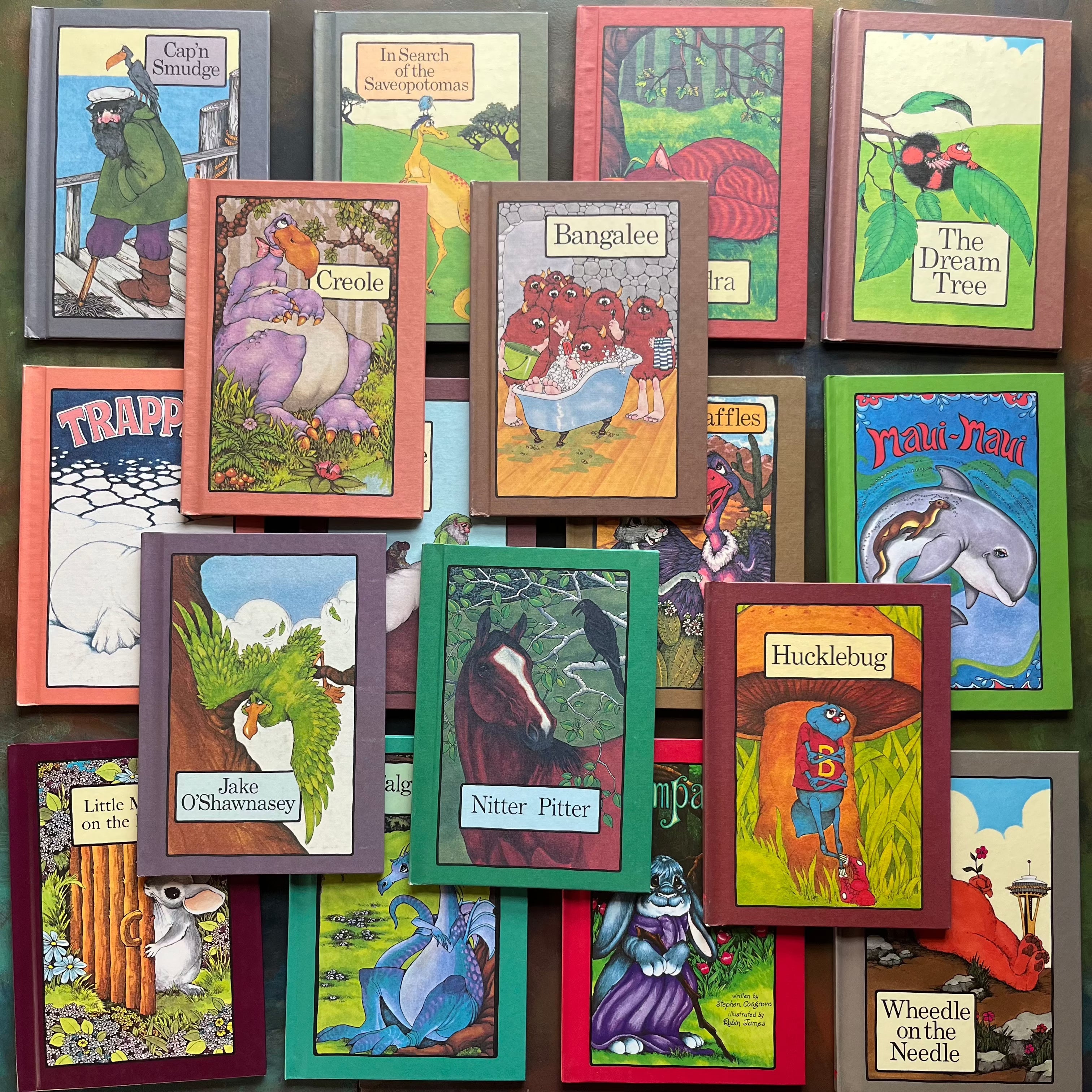 A Collage of Serendipity Books written by Stephen Cosgrove with illustrations by Robin James - 1980's children's picture books