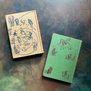 A. A. Milne-When We Were Very Young-Now We Are Six-Illustrations by E. H. Shepard-vintage children's short stories-children's poetry-vintage children's books-view of the back covers with a similar design on the back covers