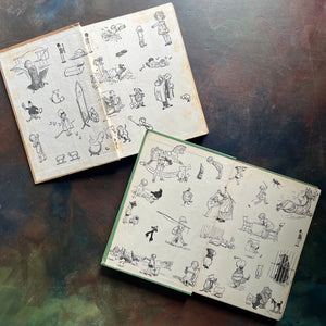 A. A. Milne-When We Were Very Young-Now We Are Six-Illustrations by E. H. Shepard-vintage children's short stories-children's poetry-vintage children's books-view of the inside covers