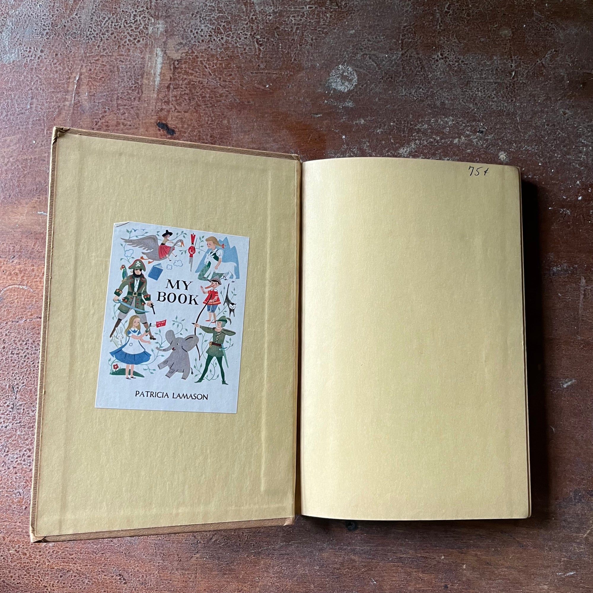 vintage children's chapter book, Weekly Reader Children's Book Club Edition, A Dog on Barkham Street by Mary S. Stolz with illustrations by Leonard Shortall 1961 Edition - view of the inside cover page