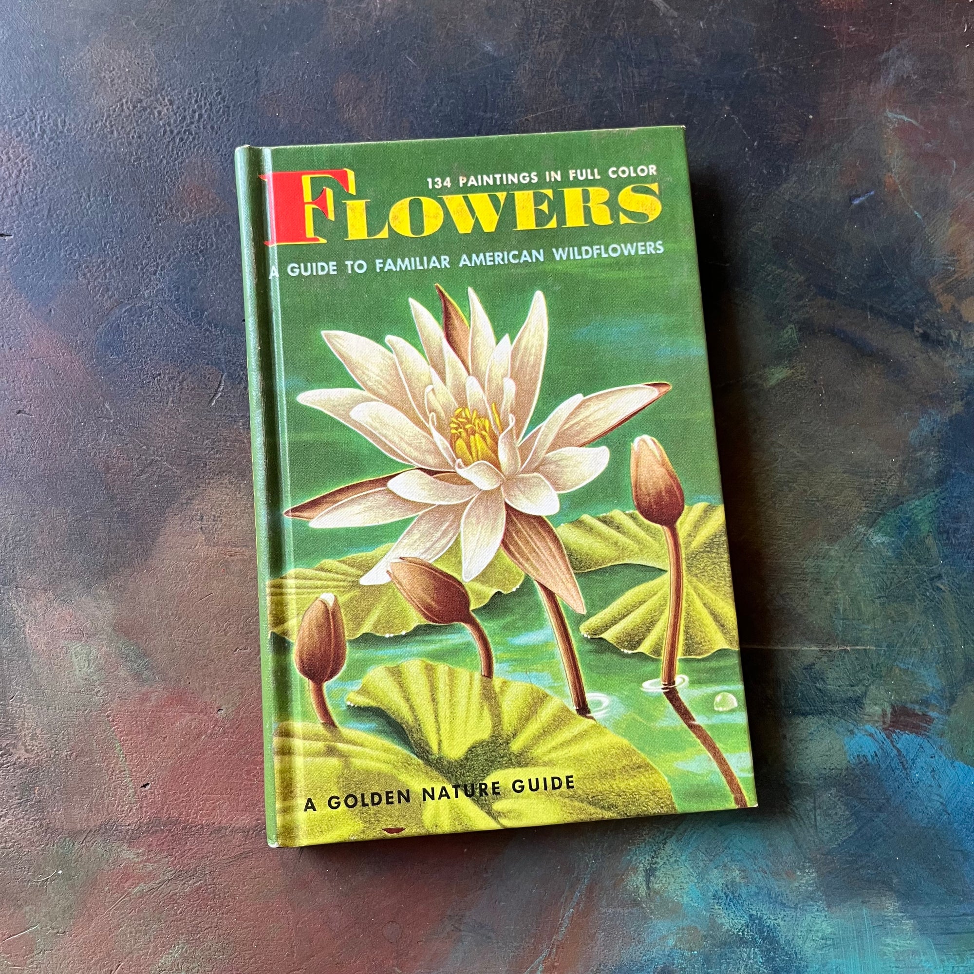 Old Nature Guide A Golden Nature Guide: Flowers - American Wildflowers - Log Cabin Vintage