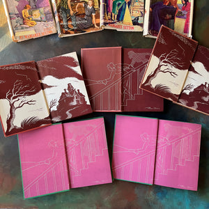 A Judy Bolton Mystery Book Set written by Margaret Sutton with illustrations by Pelagie Doane-Volumes 1 through 5-antique mystery books for girls-children's mystery books-view of the inside covers