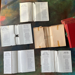 A Judy Bolton Mystery Book Set written by Margaret Sutton with illustrations by Pelagie Doane-Volumes 6 through 10-antique mystery books for girls-children's mystery books-view of the dust jacket inside flaps