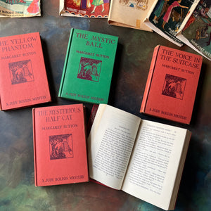 A Judy Bolton Mystery Book Set written by Margaret Sutton with illustrations by Pelagie Doane-Volumes 6 through 10-antique mystery books for girls-children's mystery books-view of the inside content