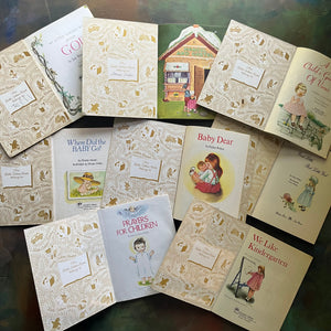 A Little Golden Book Set of 8 picture books with Illustrations by Eloise Wilkin-vintage children's picture books-title pages and inside covers