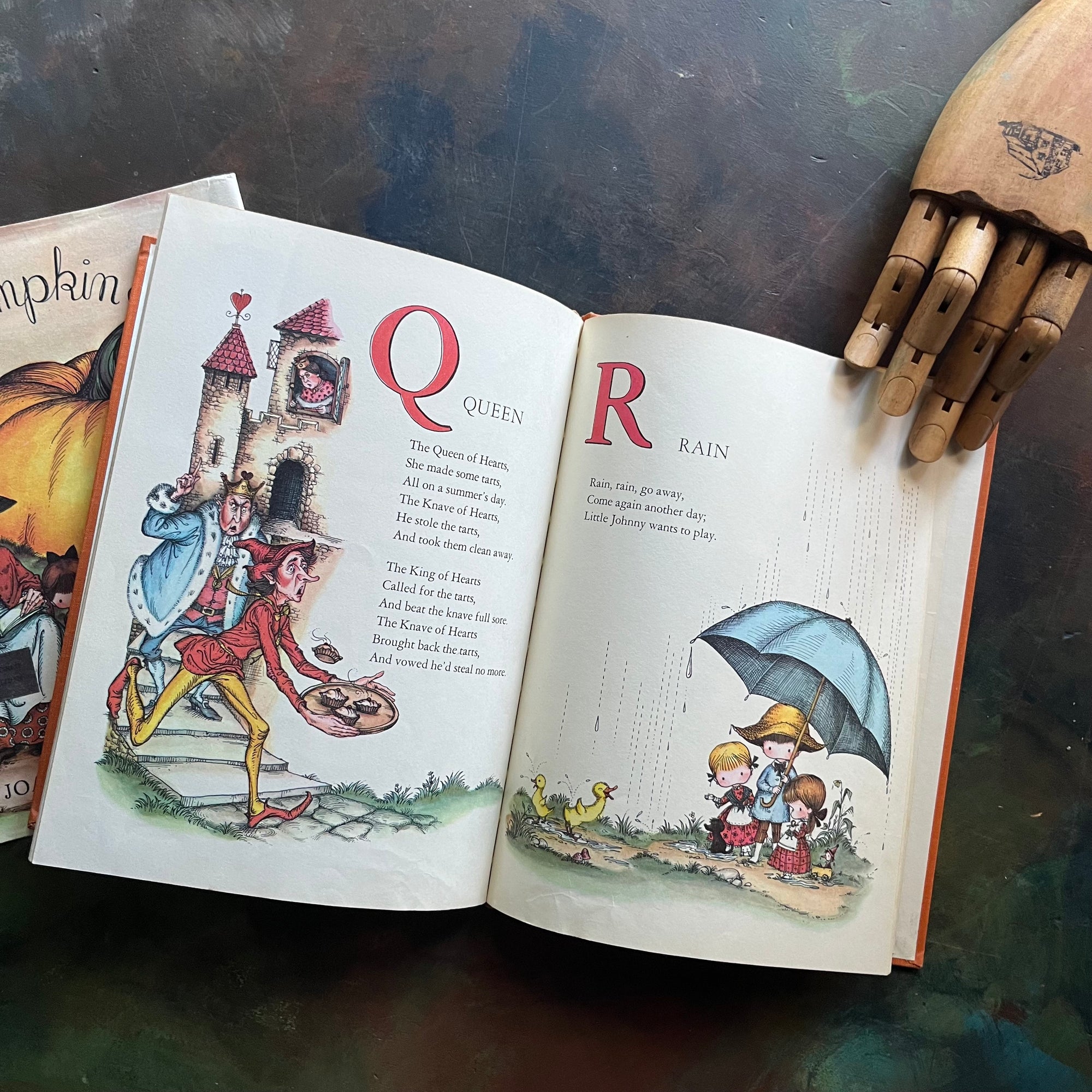 A Mother Goose ABC In a Pumpkin Shell written & illustrated by Joan Walsh Anglund-vintage children's picture book-view of the full color illustrations