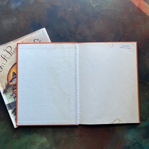 A Mother Goose ABC In a Pumpkin Shell written & illustrated by Joan Walsh Anglund-vintage children's picture book-view of the inside cover with library stamp and tape marks noted