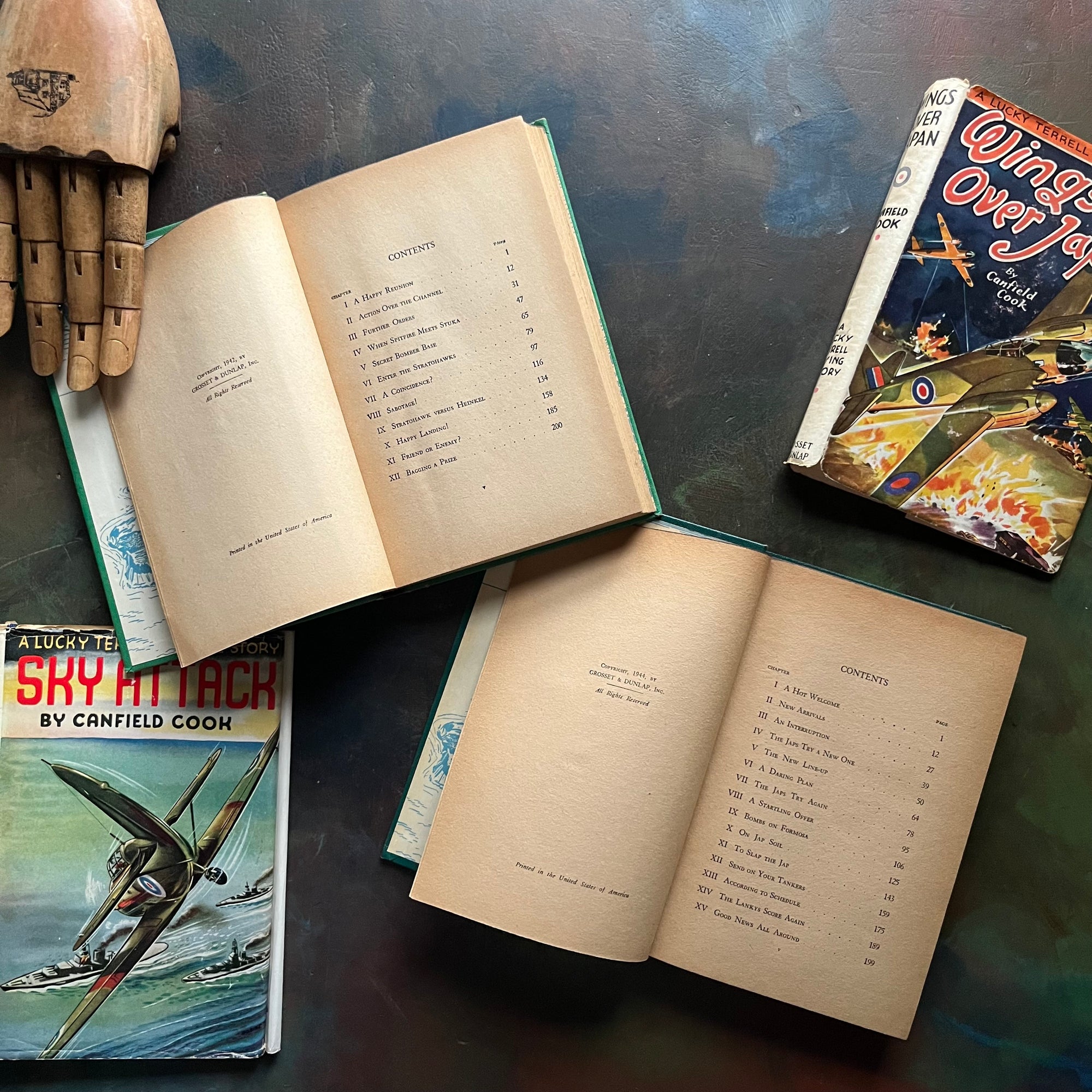 Pair of Lucky Terrell Flying Stories by Canfield Cook