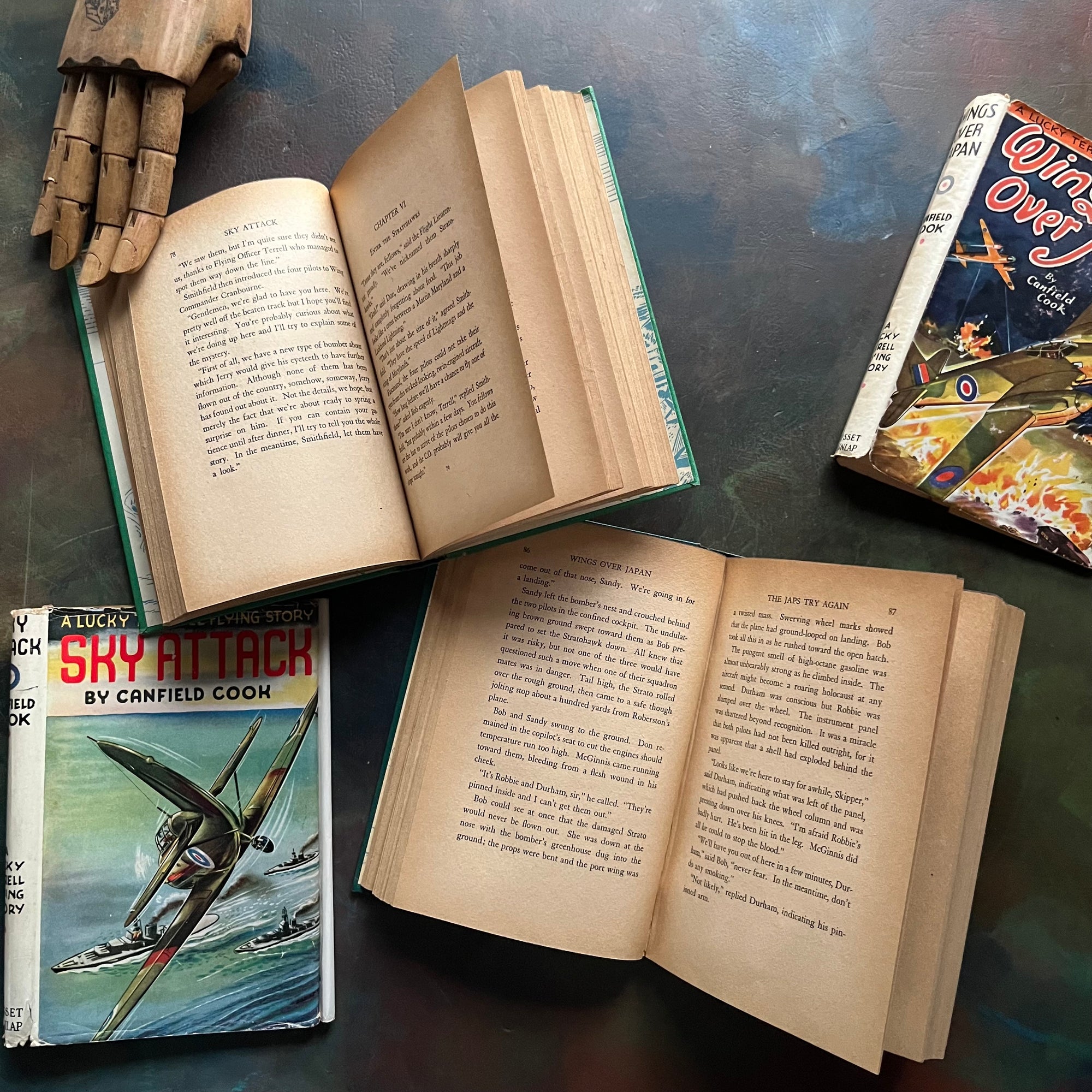 Pair of Lucky Terrell Flying Stories by Canfield Cook