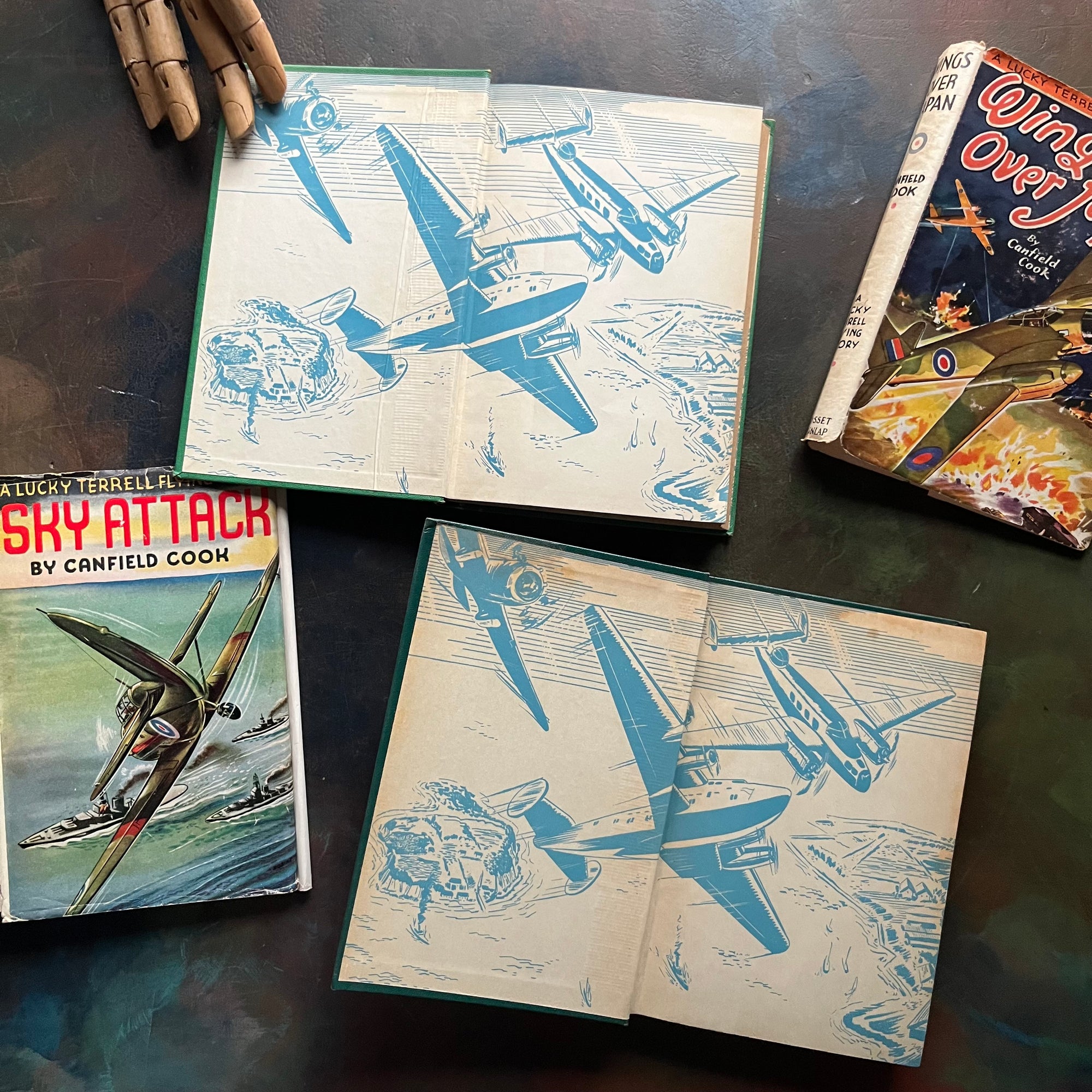 Pair of Lucky Terrell Flying Stories by Canfield Cook