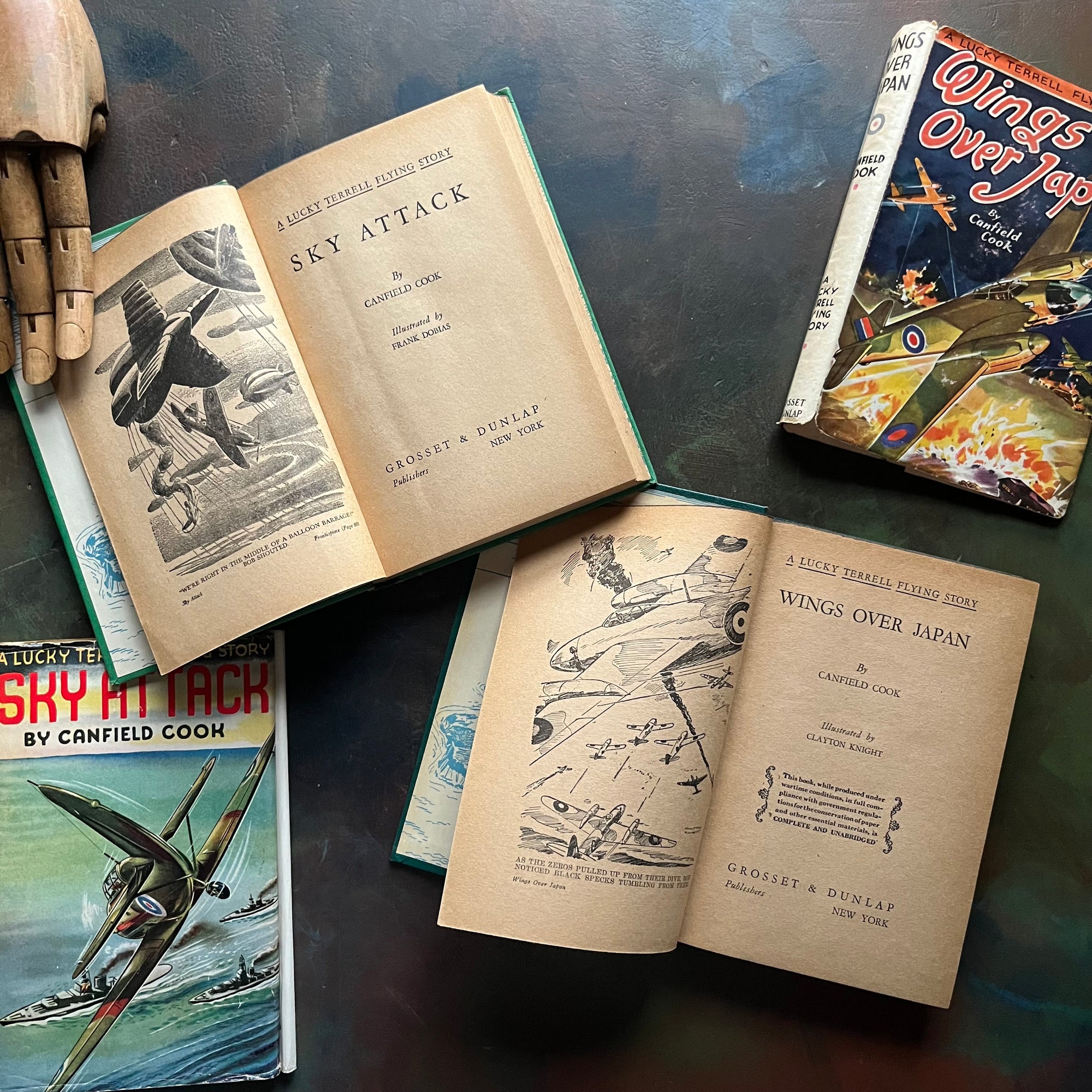 Pair of Lucky Terrell Flying Stories by Canfield Cook