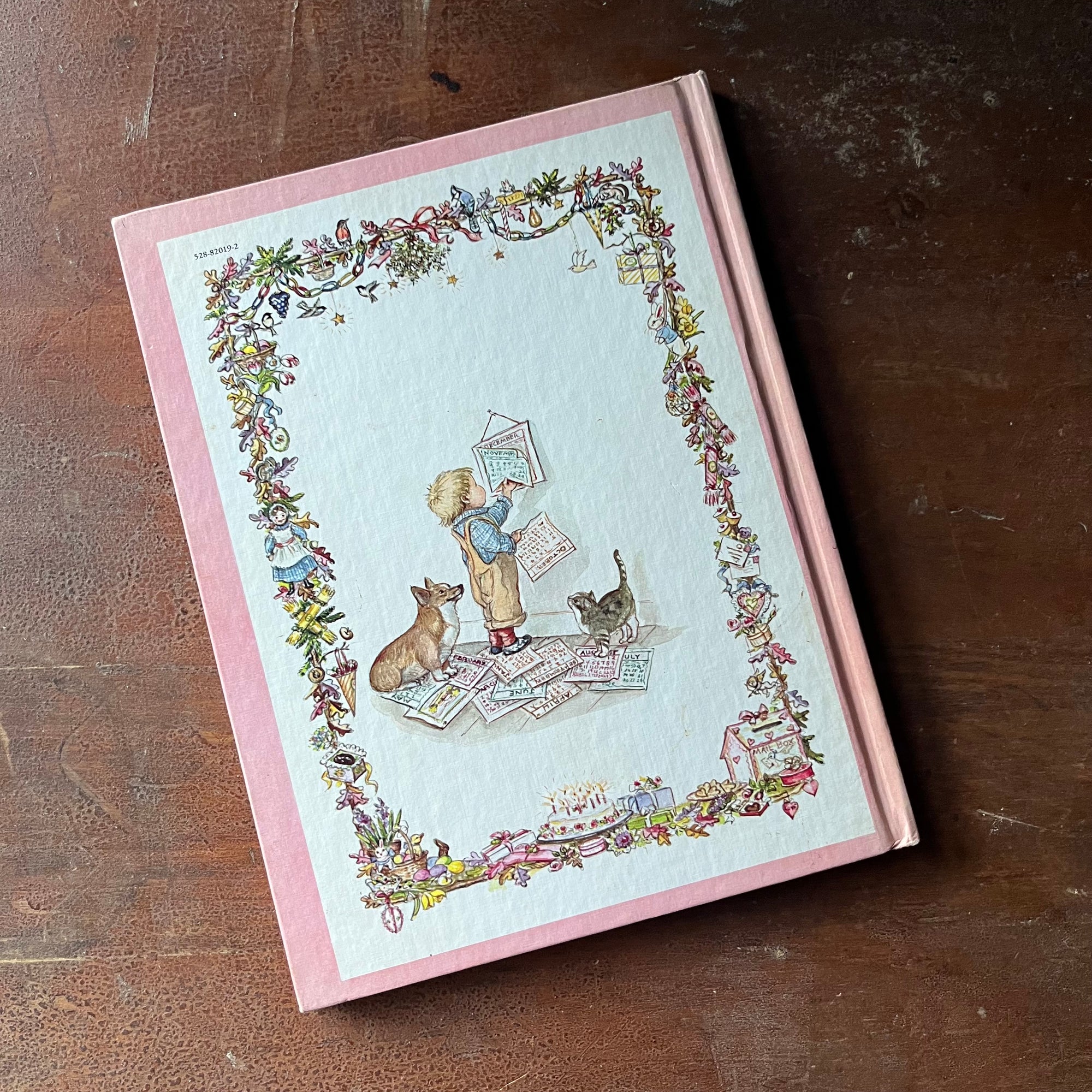 vintage children's picture book - A Time to Keep The Tasha Tudor Book of Holidays written and illustrated by Tasha Tudor - view of the back cover