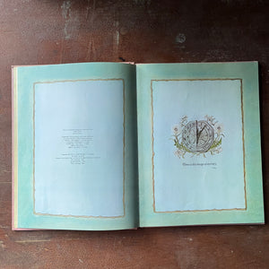 vintage children's picture book - A Time to Keep The Tasha Tudor Book of Holidays written and illustrated by Tasha Tudor - view of the copyright & dedication pages