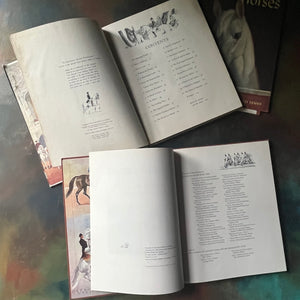 Album of Horses and White Stallion of Lipizza by Marguerite Henry-illustrated by Wesley Dennis-vintage horse books for kids-view of the copyright & contents pages