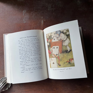 vintage children's classic story - Alice's Adventures in Wonderland written by Lewis Carroll with illustrations by Bessie Peace Gutmann & John Tenniel, Children's Classics Edition - view of the full-page, color illustrations by Bessie Peace Gutmann