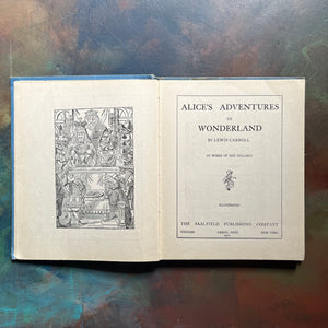 Alice in Wonderland in Words of One Syllable by Lewis Carroll-John Tenniel illustrations-antique Alice in Wonderland book-children's chapter book-living book-view of the title page & frontispiece