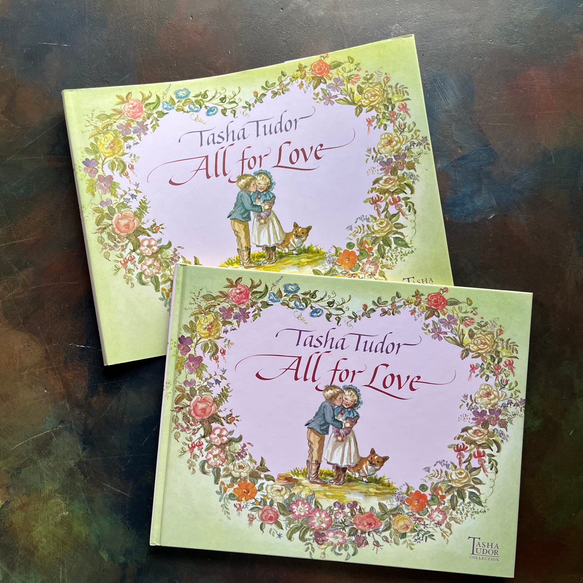 All for Love Selected by Tasha Tudor-Tasha Tudor Collection-vintage poetry for children-vintage short stories-view of the front cover with the same image as on the dust jacket's cover