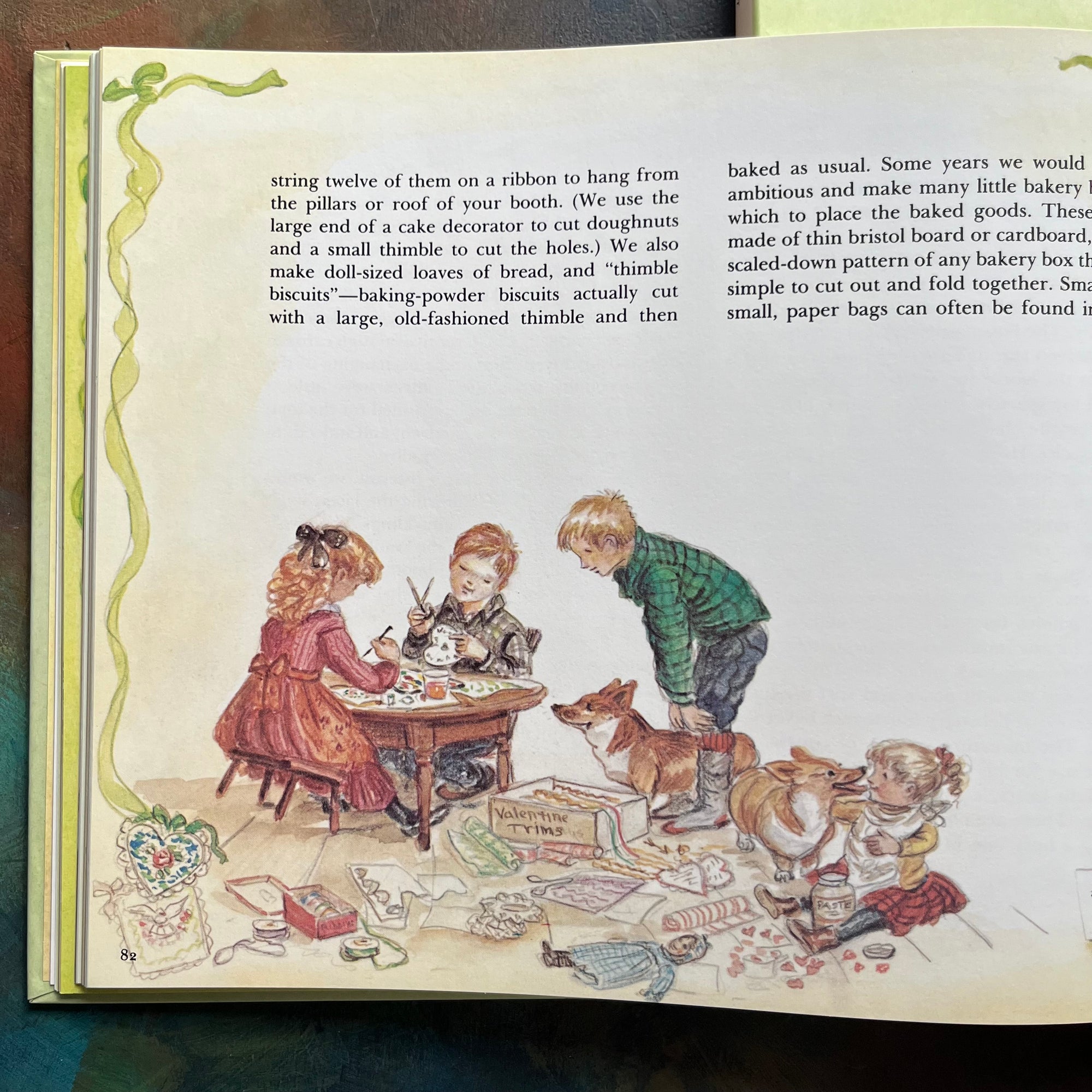 All for Love Selected by Tasha Tudor-Tasha Tudor Collection-vintage poetry for children-vintage short stories-closeup view of one of the illustrations within the book