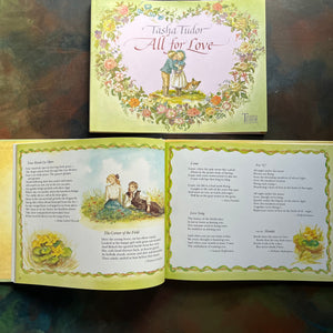 All for Love Selected by Tasha Tudor-Tasha Tudor Collection-vintage poetry for children-vintage short stories-view of the poems & illustrations within the pages