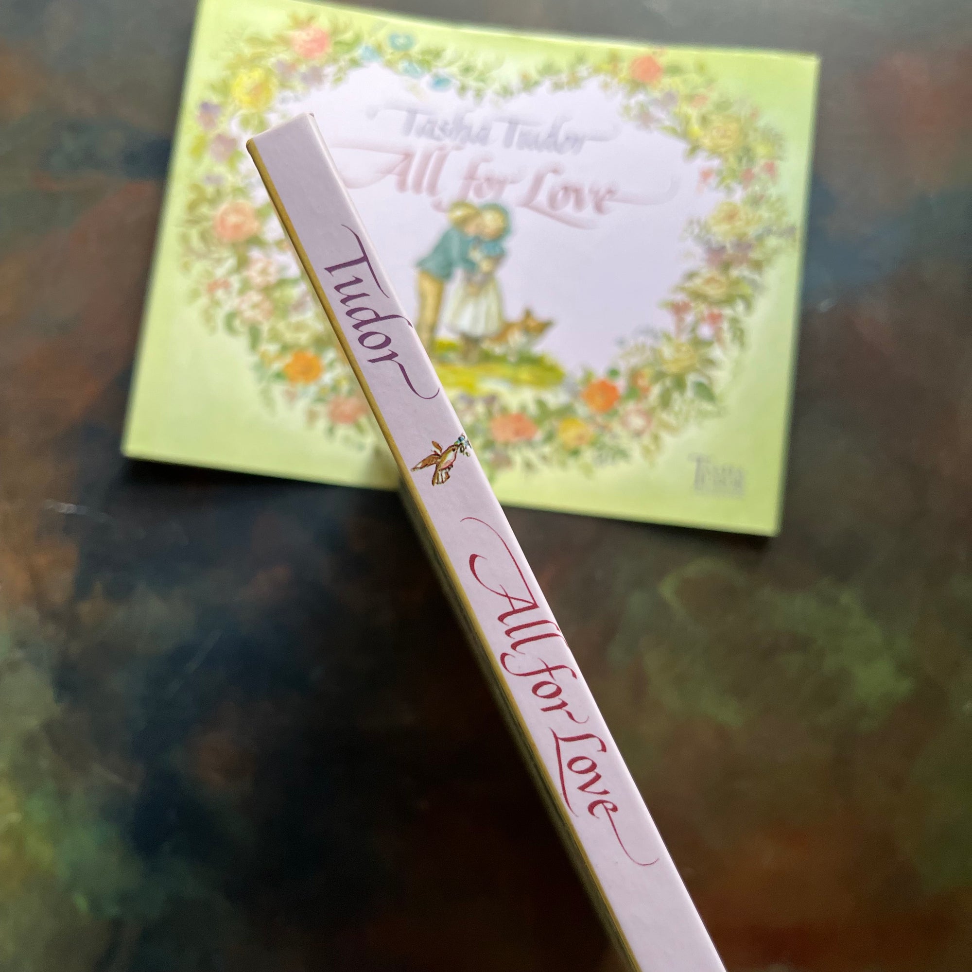 All for Love Selected by Tasha Tudor-Tasha Tudor Collection-vintage poetry for children-vintage short stories-closeup view of the spine