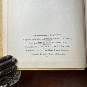 American Classic Literature Book Set - American Artist's Edition The Complete Works of Mark Twain - 12 Volume Set (Volumes 1-12) - view of the copyright information