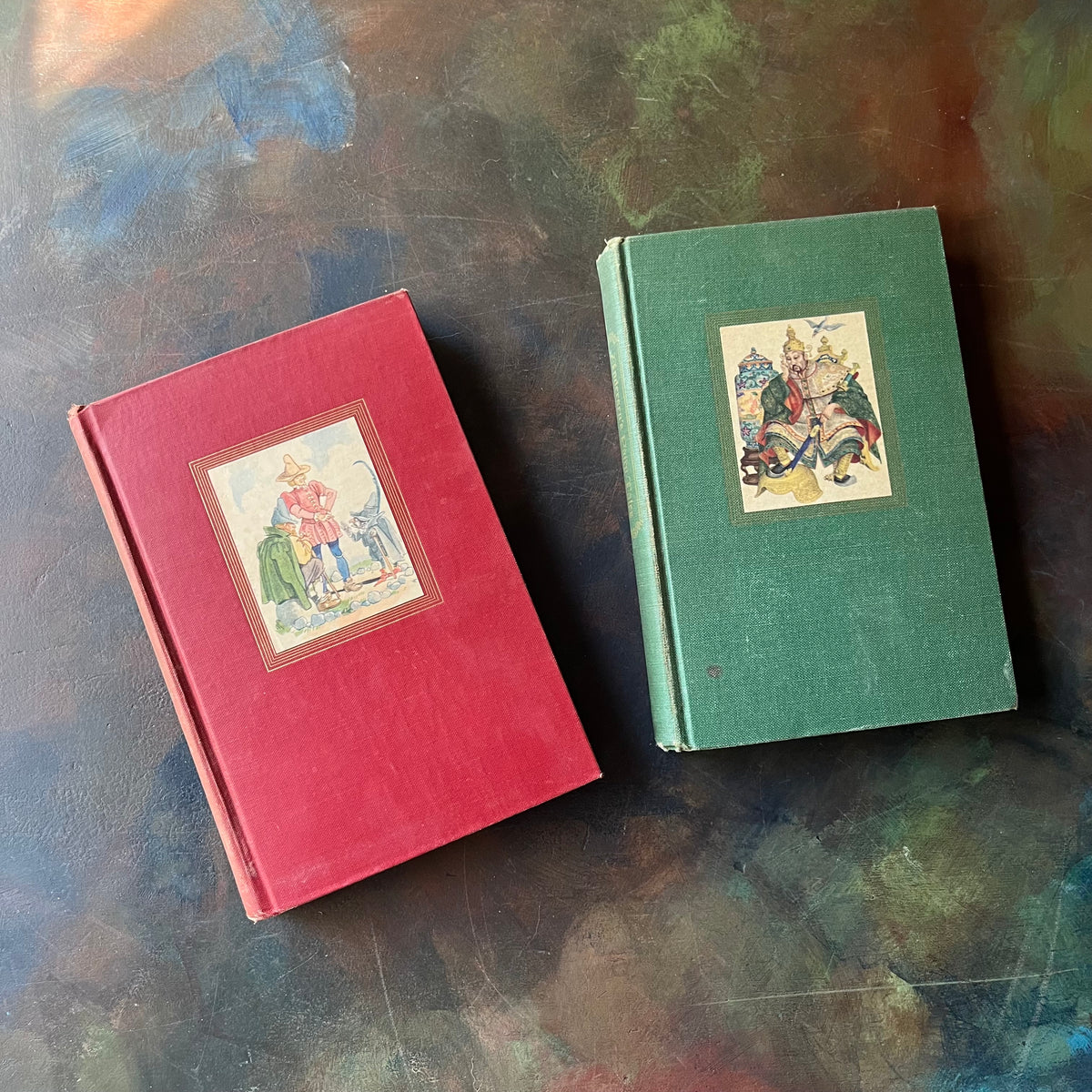 Andersen's Fairy Tales-Grimm Fairy Tales-Special Editions-Grosset & Dunlap-vintage children's fiction-antique fairy tales for sale-view of the front covers