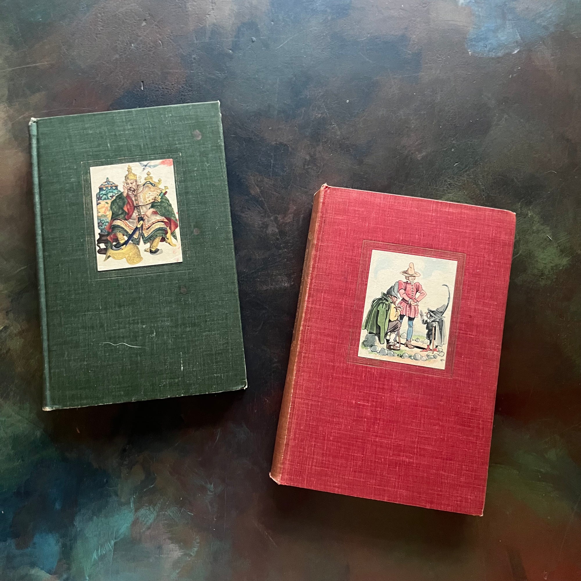 Andersen's Fairy Tales-Grimm Fairy Tales-Special Editions-Grosset & Dunlap-vintage children's fiction-antique fairy tales for sale-view of the front covers