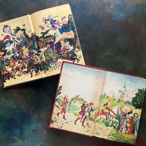 Andersen's Fairy Tales-Grimm Fairy Tales-Special Editions-Grosset & Dunlap-vintage children's fiction-antique fairy tales for sale-view of the inside covers