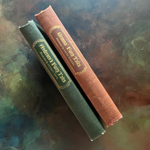 Andersen's Fairy Tales-Grimm Fairy Tales-Special Editions-Grosset & Dunlap-vintage children's fiction-antique fairy tales for sale-view of the spines