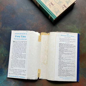 Andersen's Fairy Tales-vintage children's fairy tales & classics-Illustrated Junior Deluxe Editions-view of the inside flaps of the dust jacket