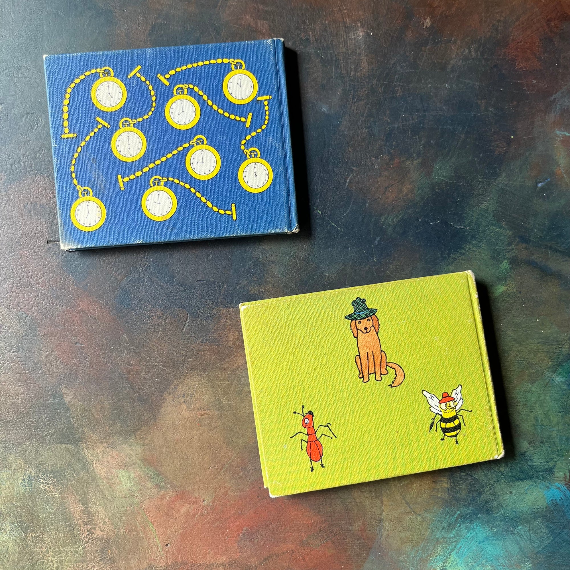 Angela Banner's Ant and Bee Storybook Set-Ant and Bee Time-Ant and Bee and Kind Dog-vintage children's picture books-learn to read books-view of the back covers