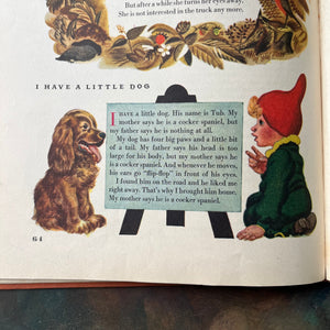 Animal Stories by Georges Duplaix with illustrations by F. Rojankovsky-1945 Second Printing-vintage children's storybook-closeup of the dog poem