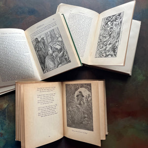 Set of three books from The Altemus' Young People's Library Series: A Child's Garden of Verses, History of Hanibal the Carthaginian, and Tales from Shakespeare - view of illustrations in black and white from each book depicting a scene from the book