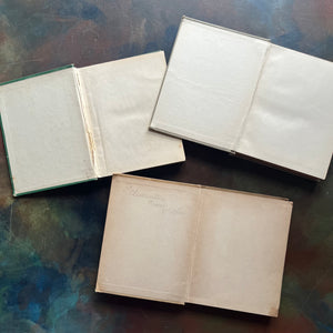 Set of three books from The Altemus' Young People's Library Series: A Child's Garden of Verses, History of Hanibal the Carthaginian, and Tales from Shakespeare - view of the inside covers - note the inscription inside of A Child's Garden of Verses